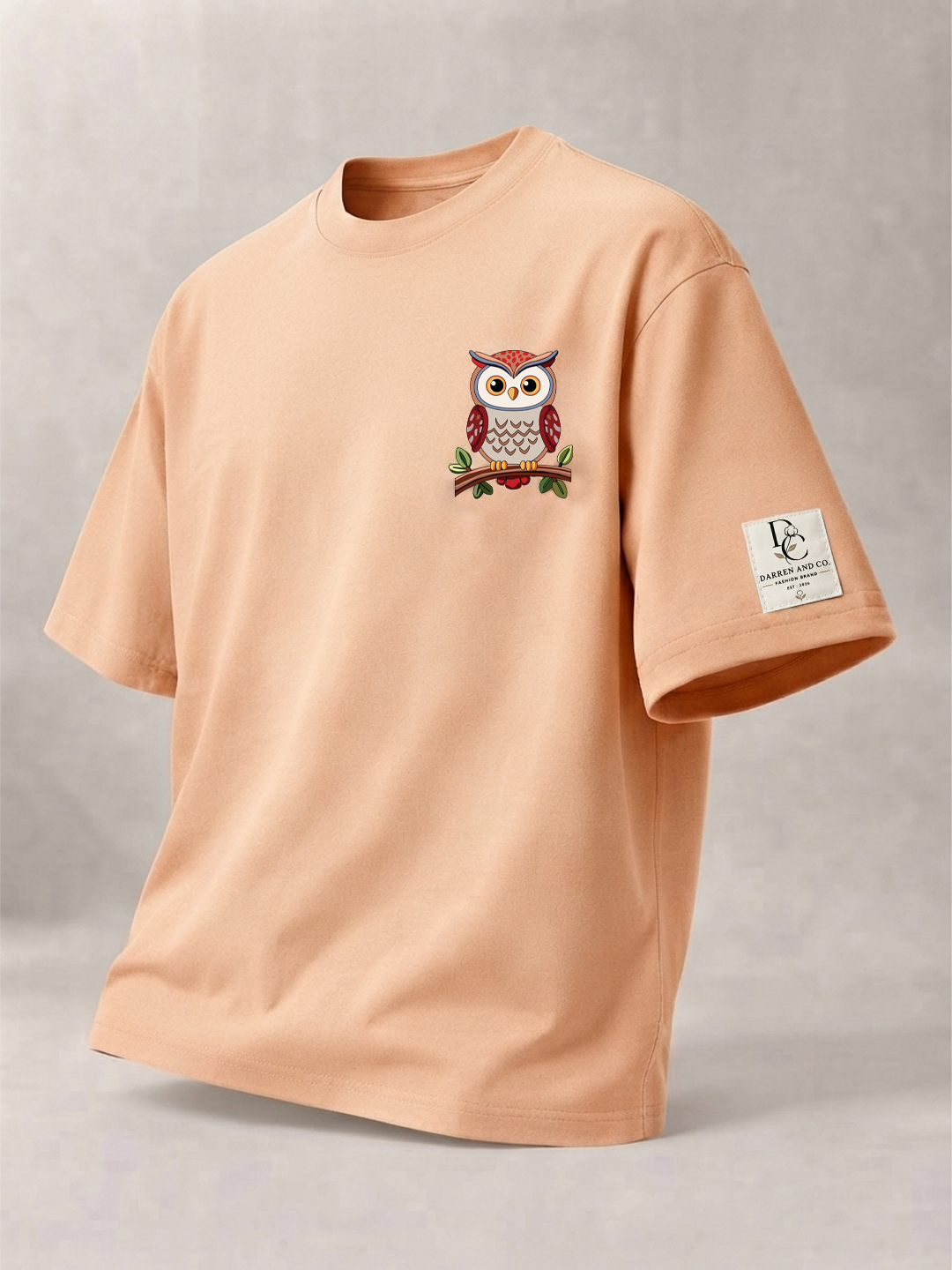 Peach Owl Tee